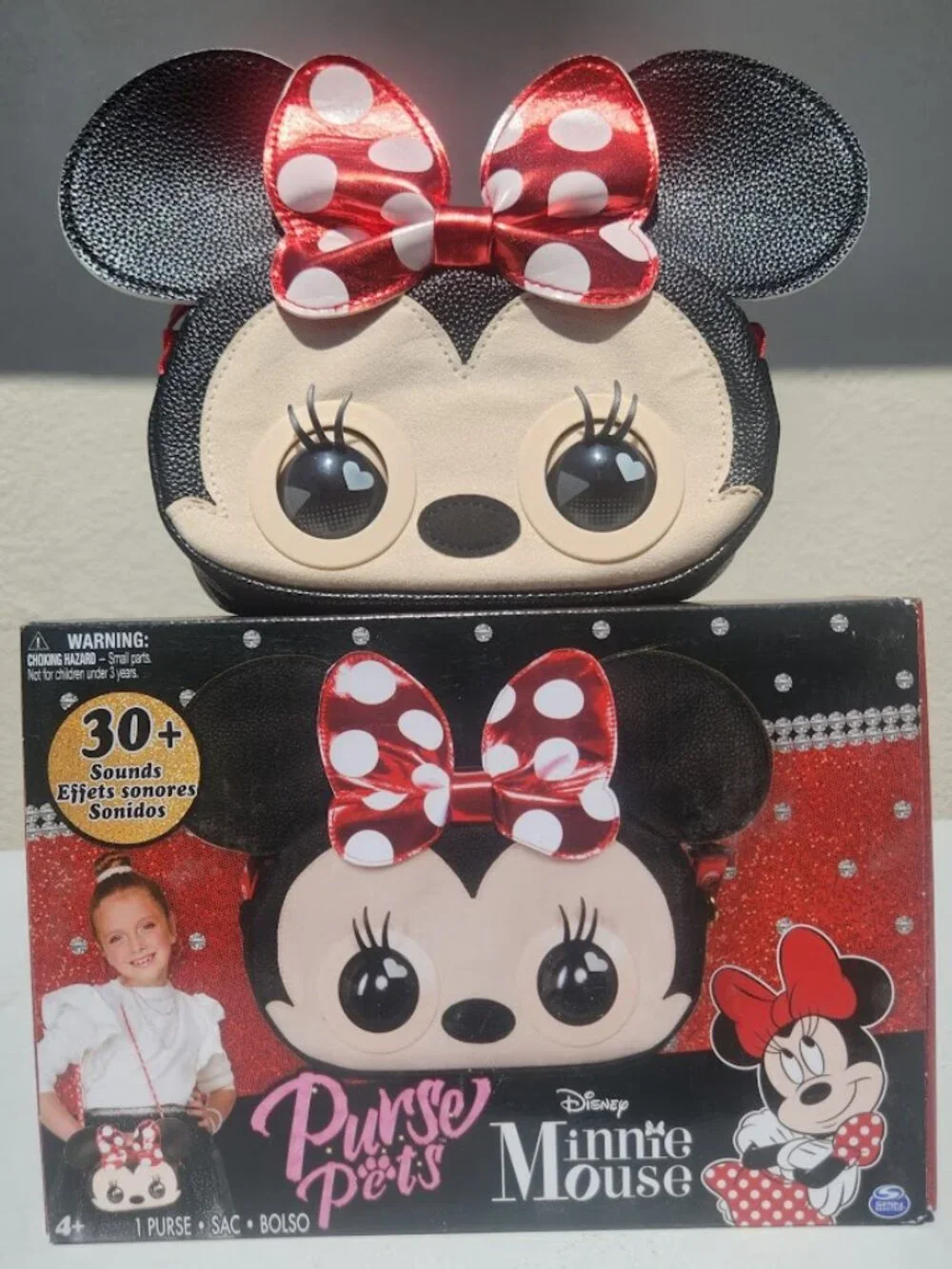 NEW Disney Minnie Mouse Purse Pets Interactive Toy Plush Shoulder Bag Crossbody